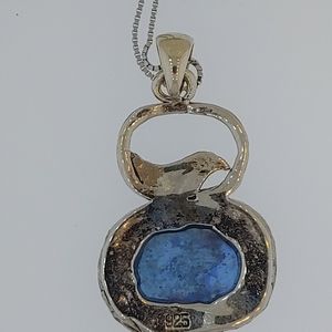 Sterling Silver Roman Glass One of a Kind Necklace